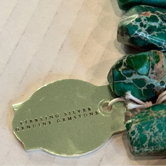 🆕 💚 King Jasper Goddess Necklace – Iris & Lily London – Sterling Silver 💚 - Picture 9 of 16